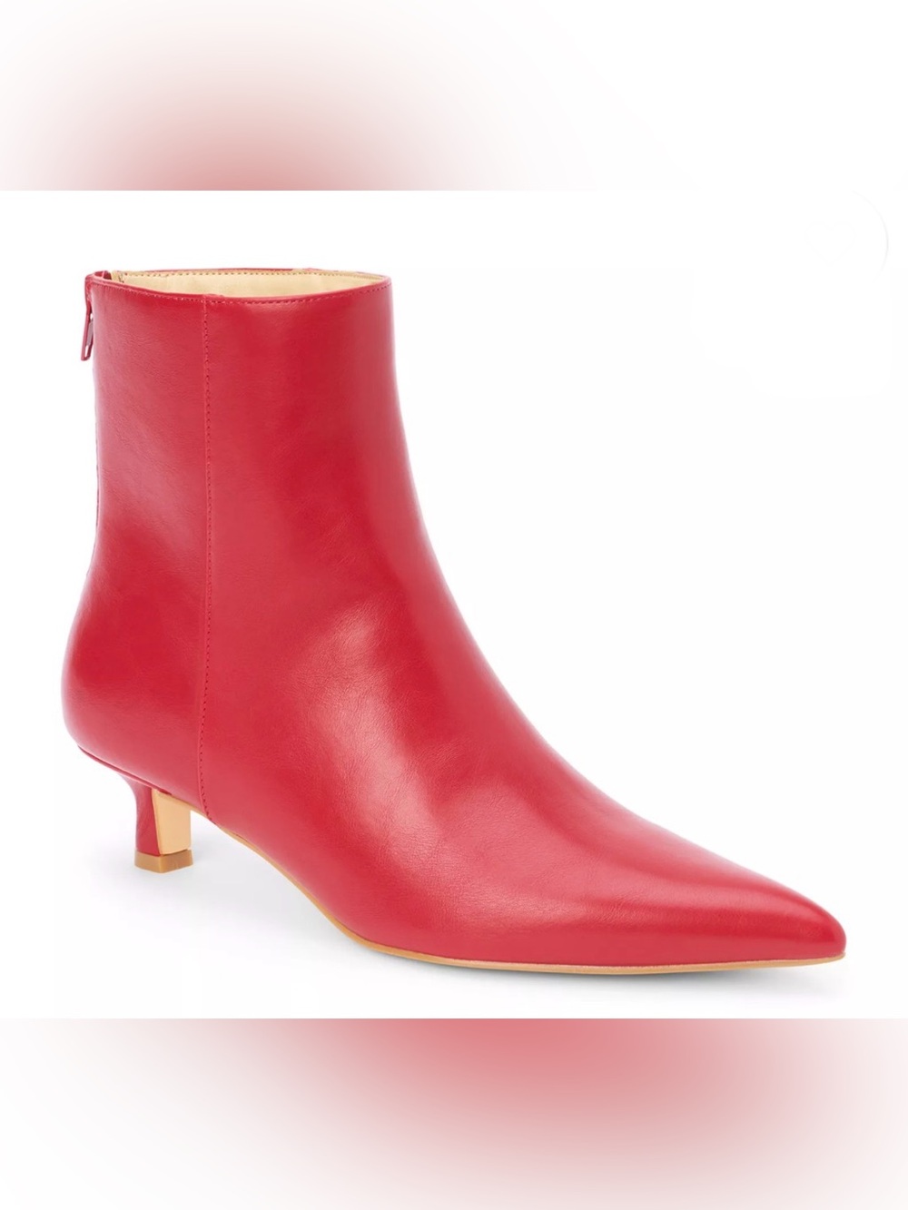 Beach by Matisse Genesis Women's Ankle Boots Faux Red Leather Pointed-Toe size 9